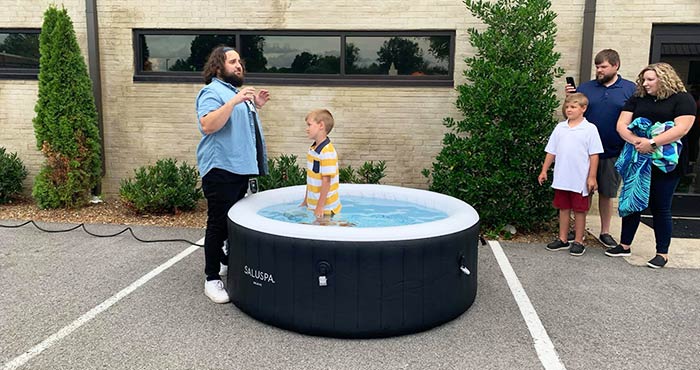 Child being baptized