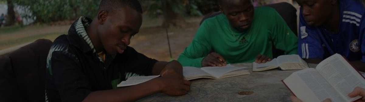 men studying bible