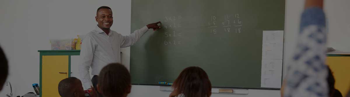 Man teaching class