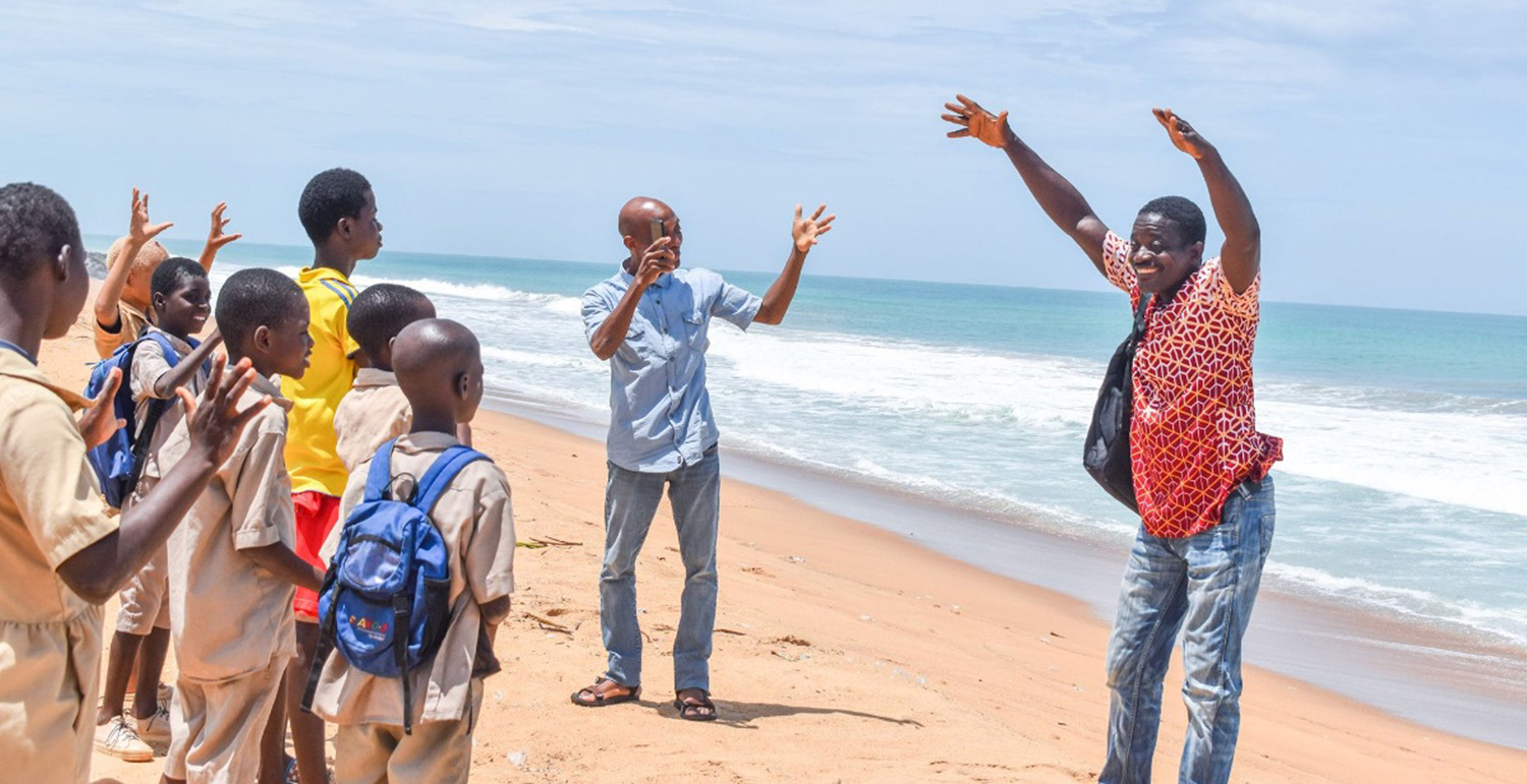 Deaf ministry on the beach in Togo