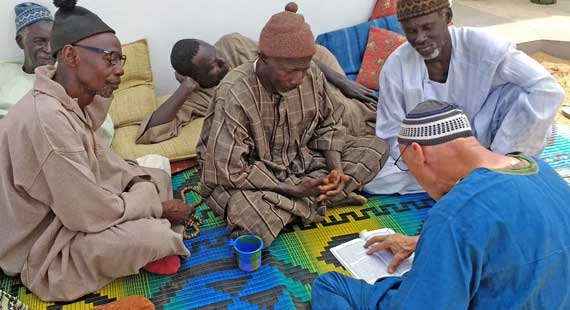 Men studying Bible