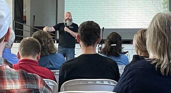 Pastor teaching congregation