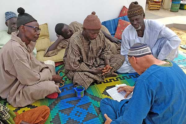 Men studying together